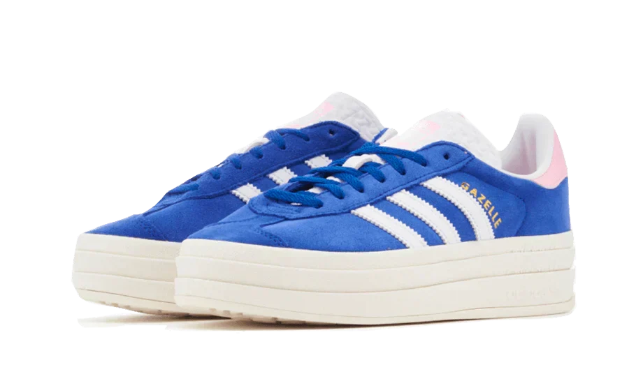 adidas Originals Gazelle Bold Shoes Semi Lucid Blue True Pink Core White